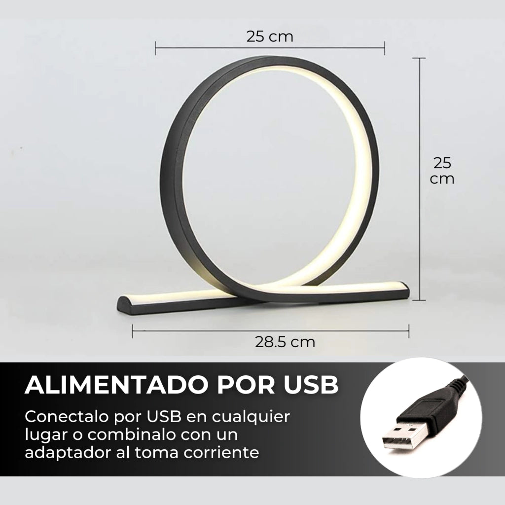 Lámpara de Escritorio LED Curva Minimalista USB