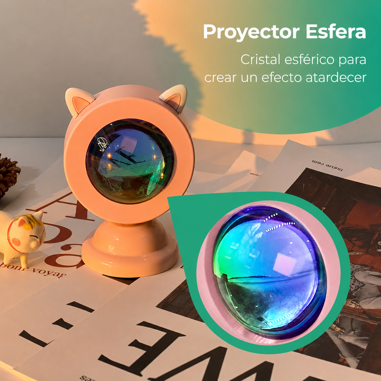 Lámpara LED Conejito Sunset USB Multicolor