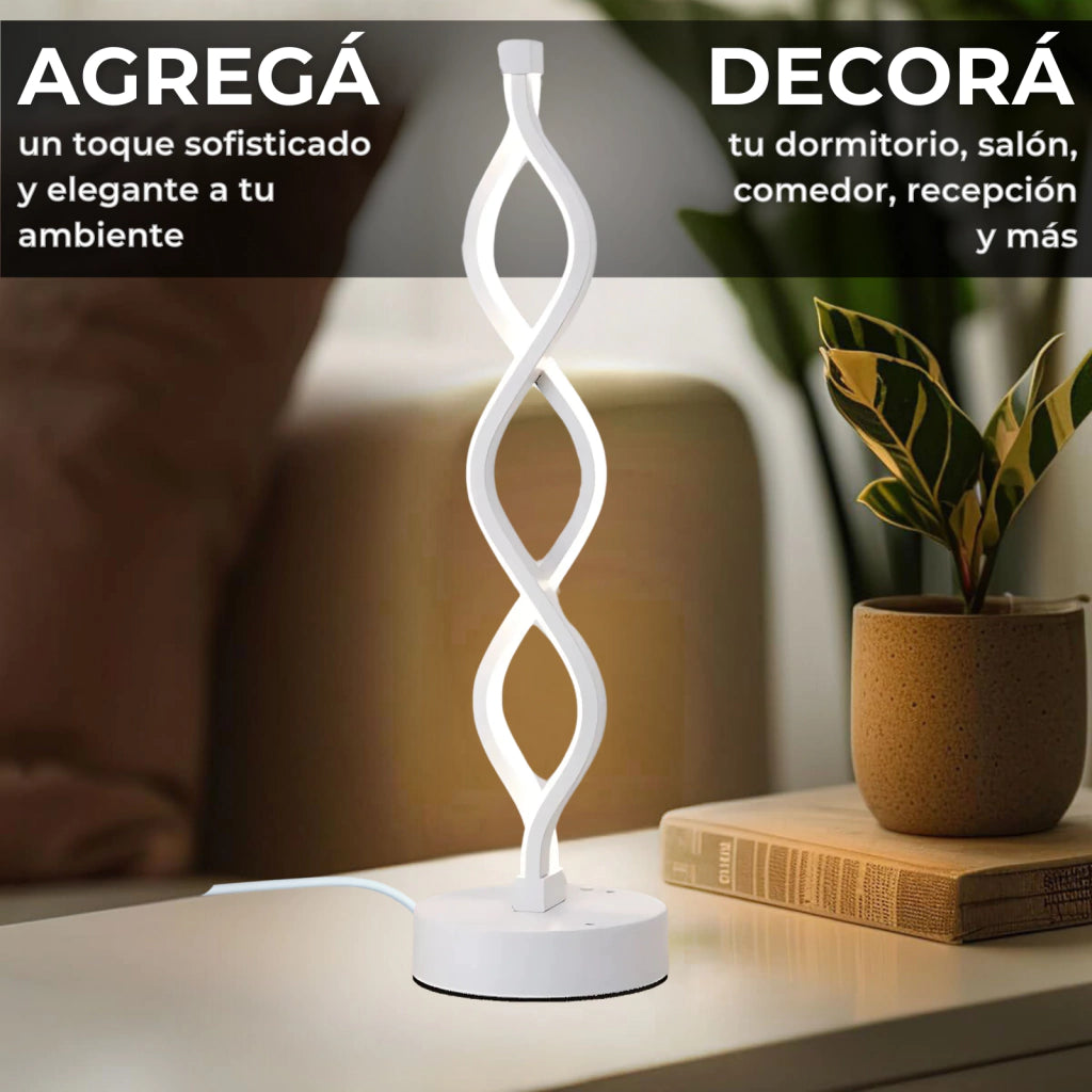 Lámpara LED Espiral Infinita USB