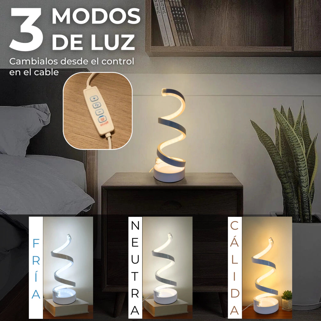 Lámpara LED Espiral Regulable USB