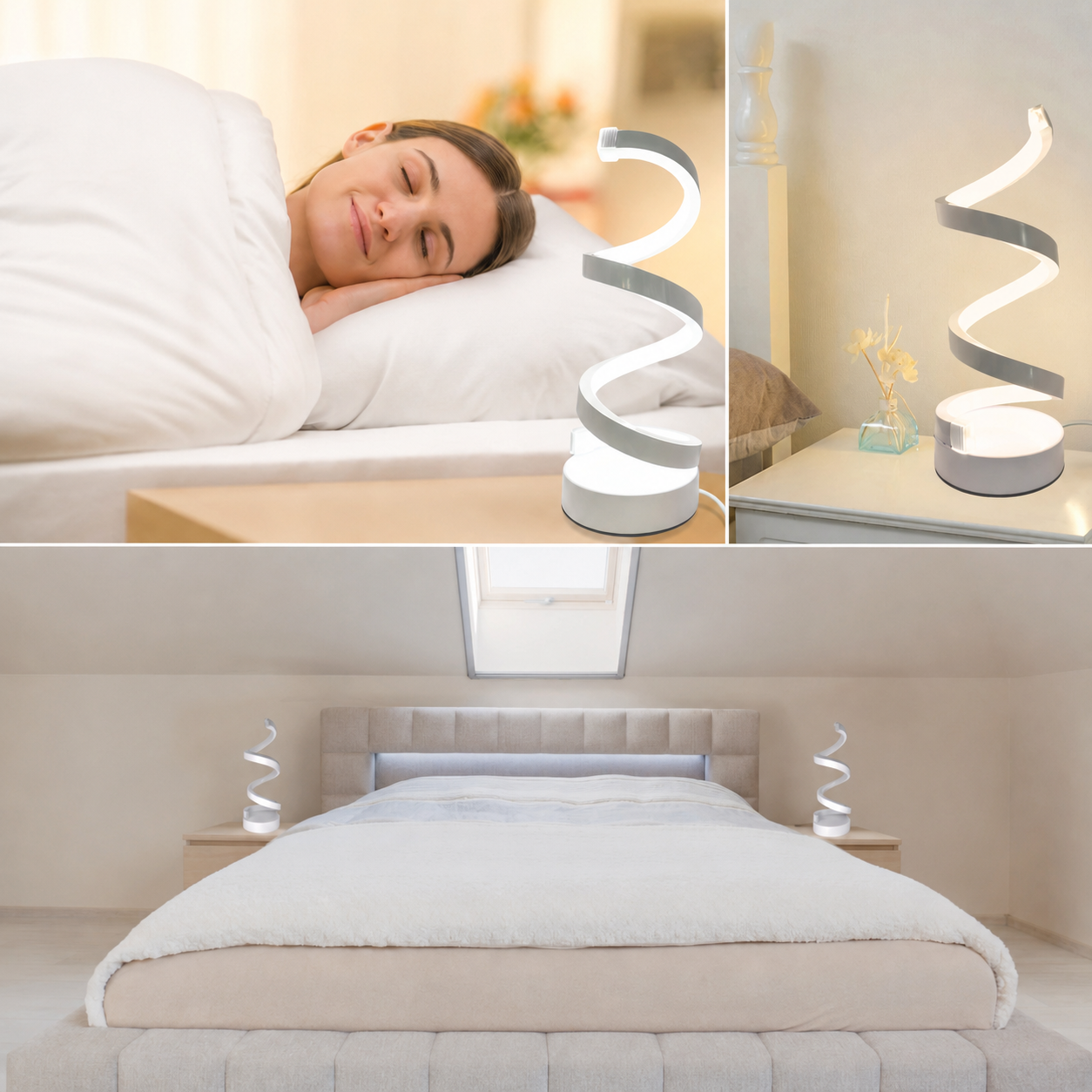 Lámpara LED Espiral Regulable USB