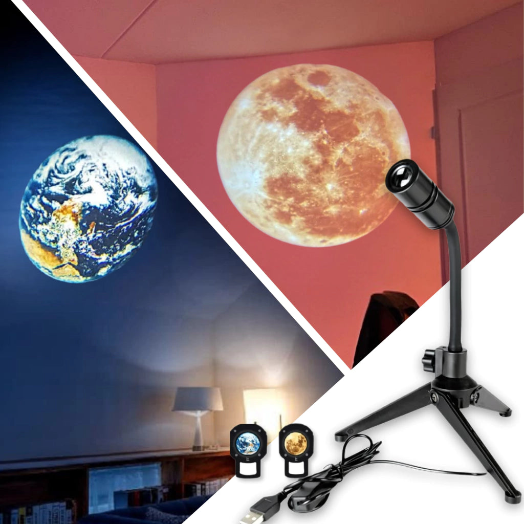 Proyector LED Luna y Tierra USB