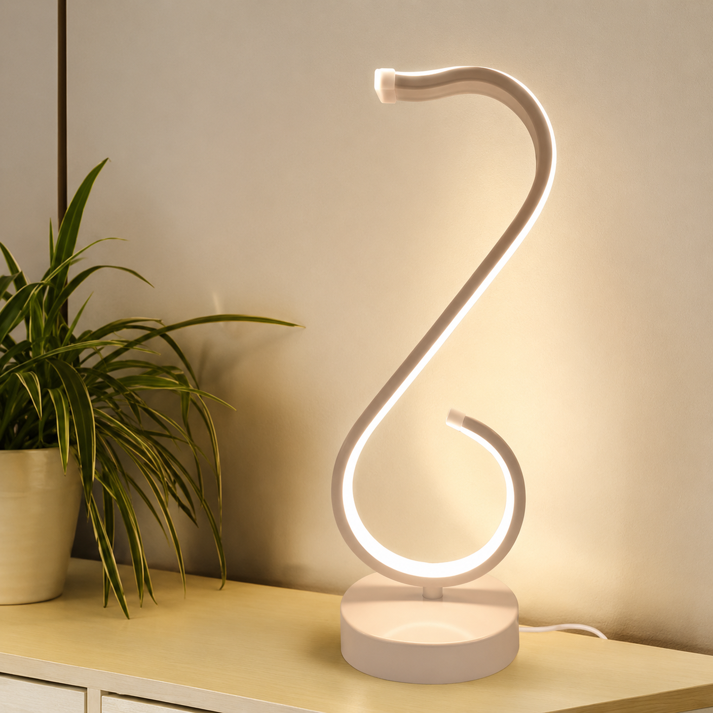 Lámpara LED Espiral Curva USB